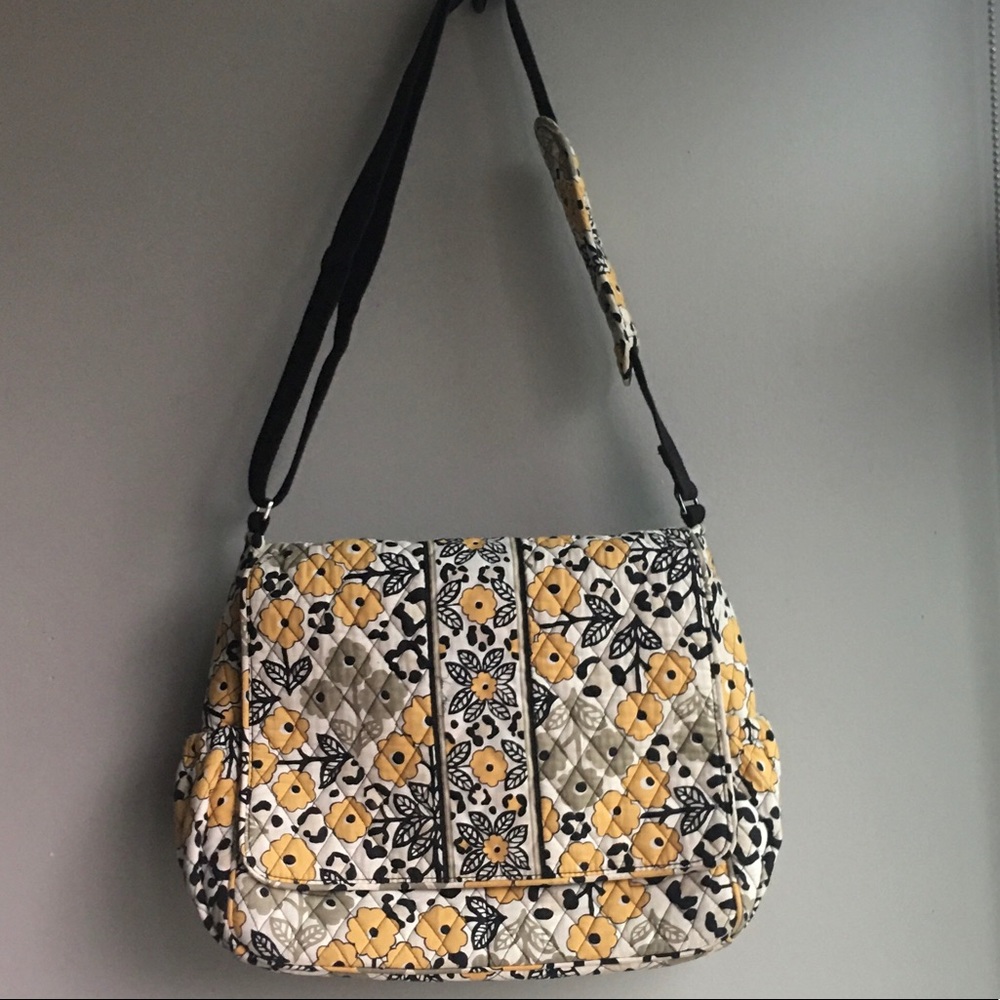 VERA BRADLEY yellow/neutral floral diaper bag